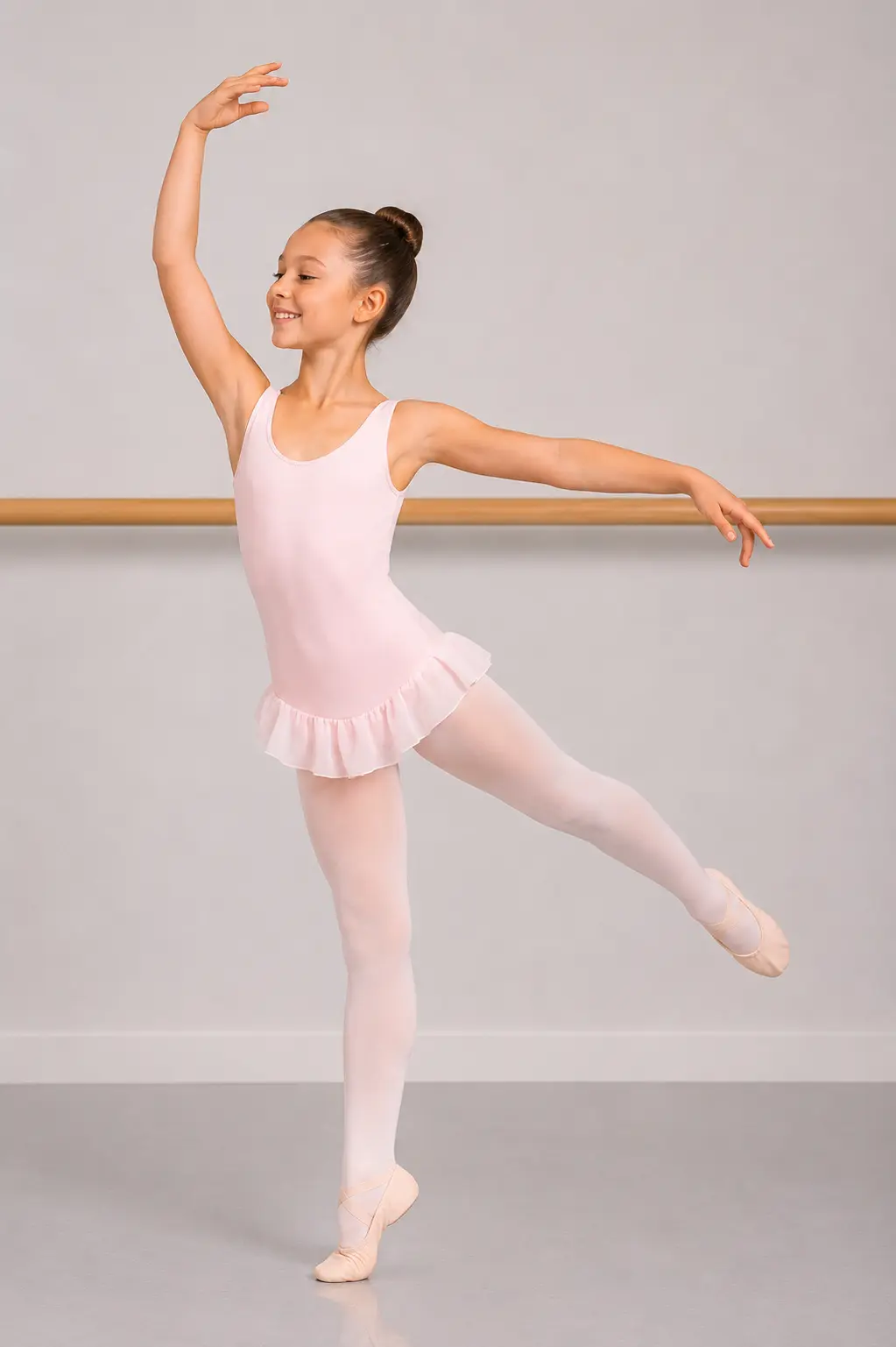 PK4041-500 Papillon Mouwloos Balletpakje met Voile Frill