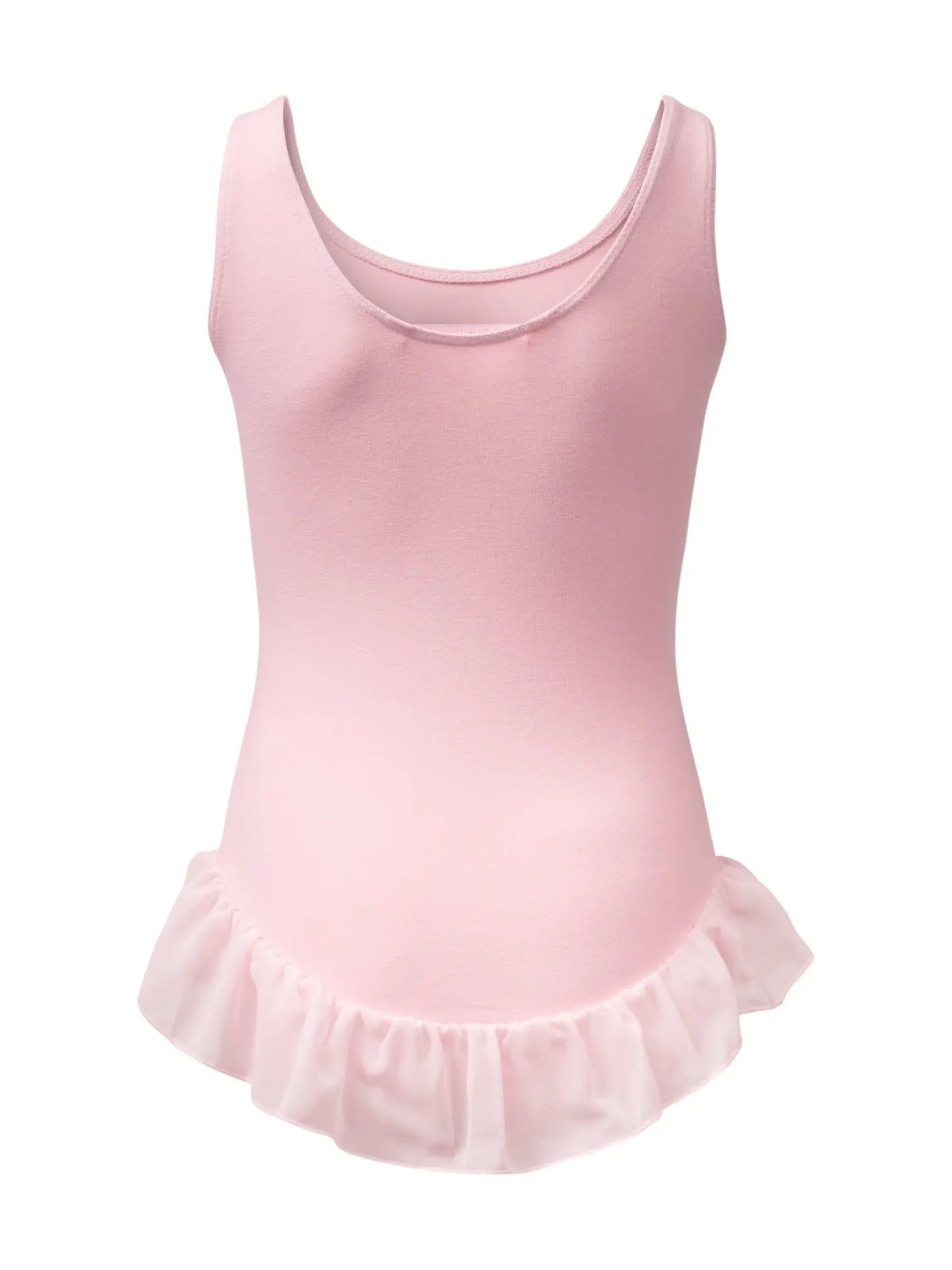 PK4041-500 Papillon Mouwloos roze Balletpakje met Voile Frill achterkant