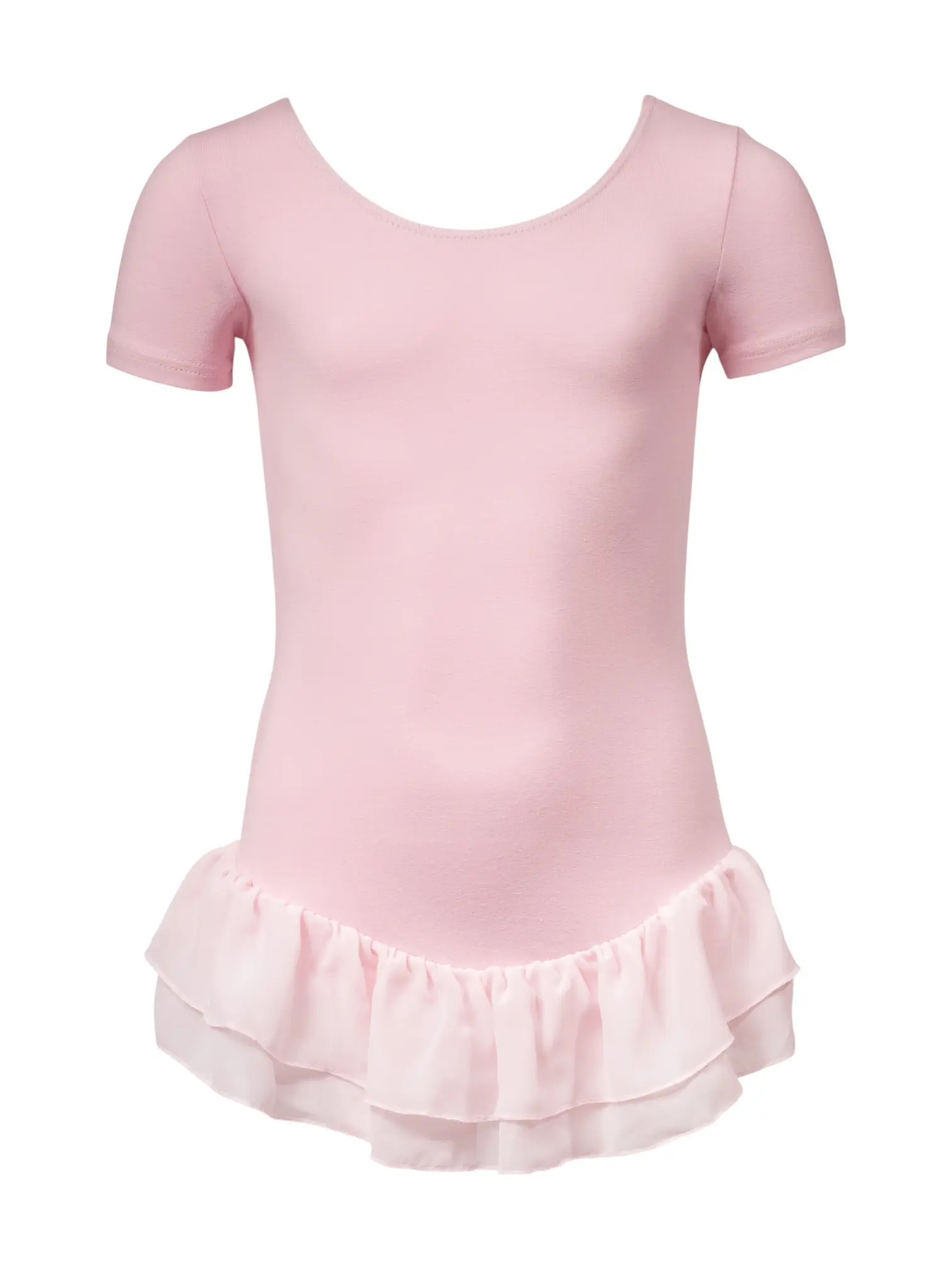 PK4044-500 Papillon Balletpakje met Korte Mouw en Dubbel Voile Rokje - Katoen