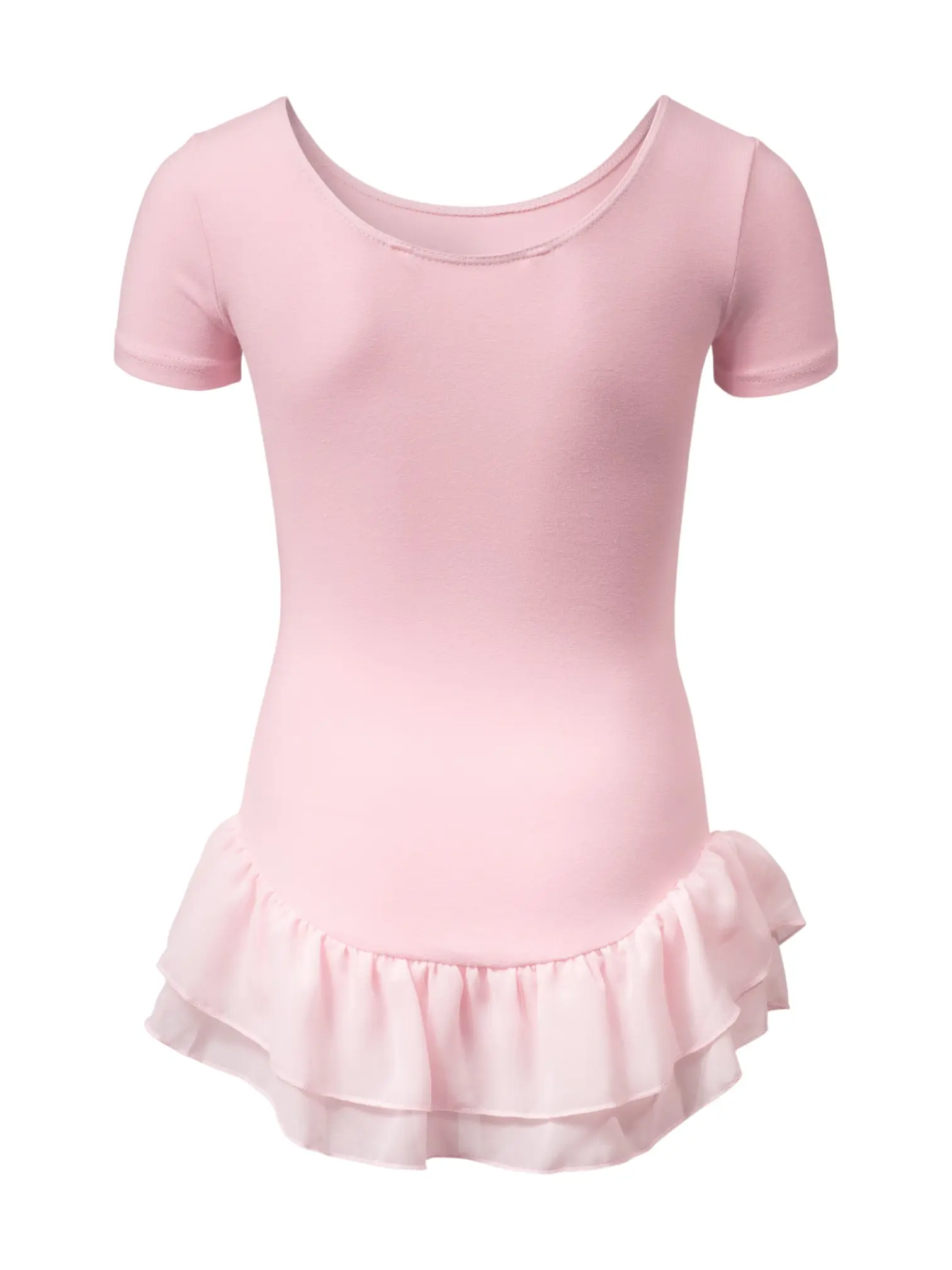 PK4044-500 Papillon Balletpakje met Korte Mouw en Dubbel Voile Rokje - Katoen