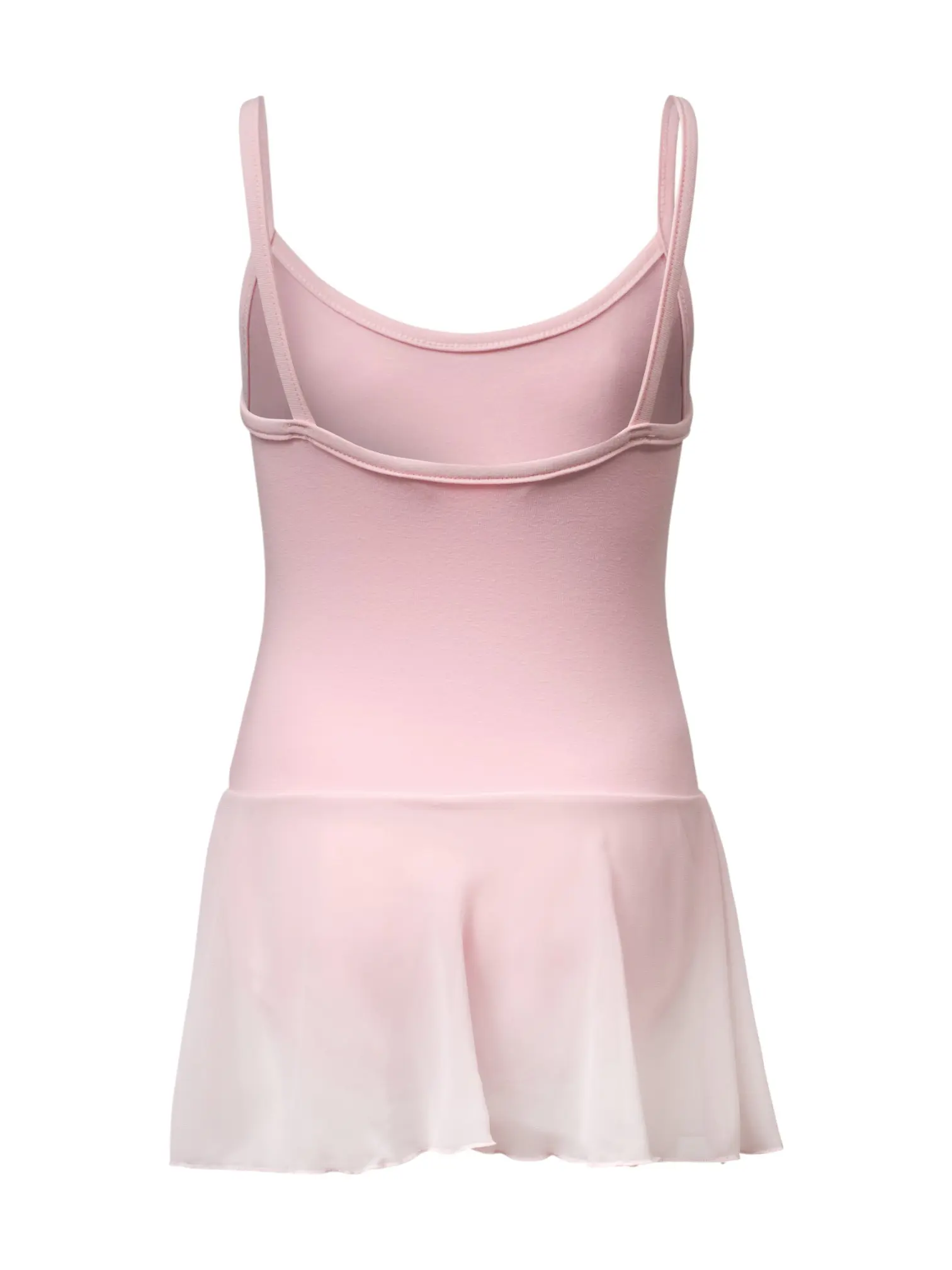 PK4051-500 Papillon Balletpakje met Rokje, Spaghetti Bandjes, Katoen roze