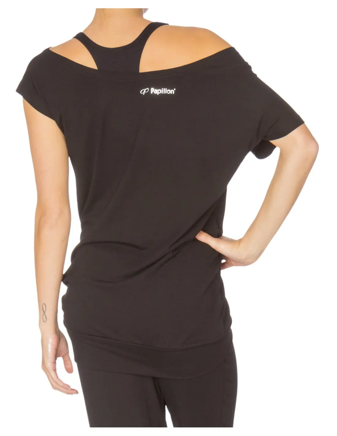 10PA2239-900 T-shirt long, off shoulder, viscose