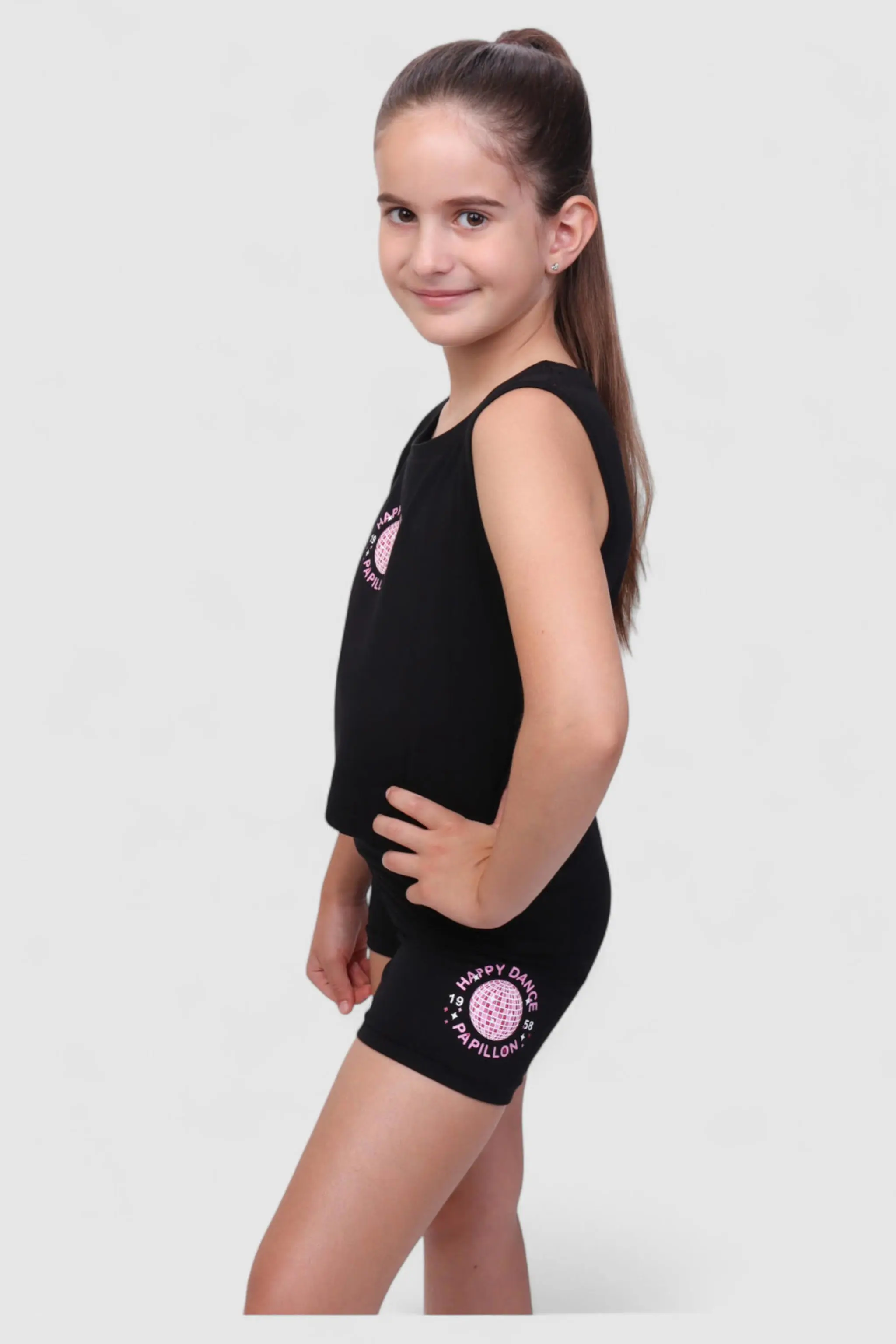 2531PK3007-900 Hot pants flip over band, cotton "HAPPY DANCE"