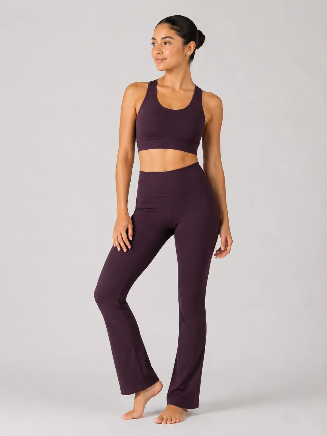 2532PA3921-540 Leggings flared high waist, nylon spandex